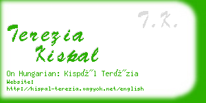 terezia kispal business card